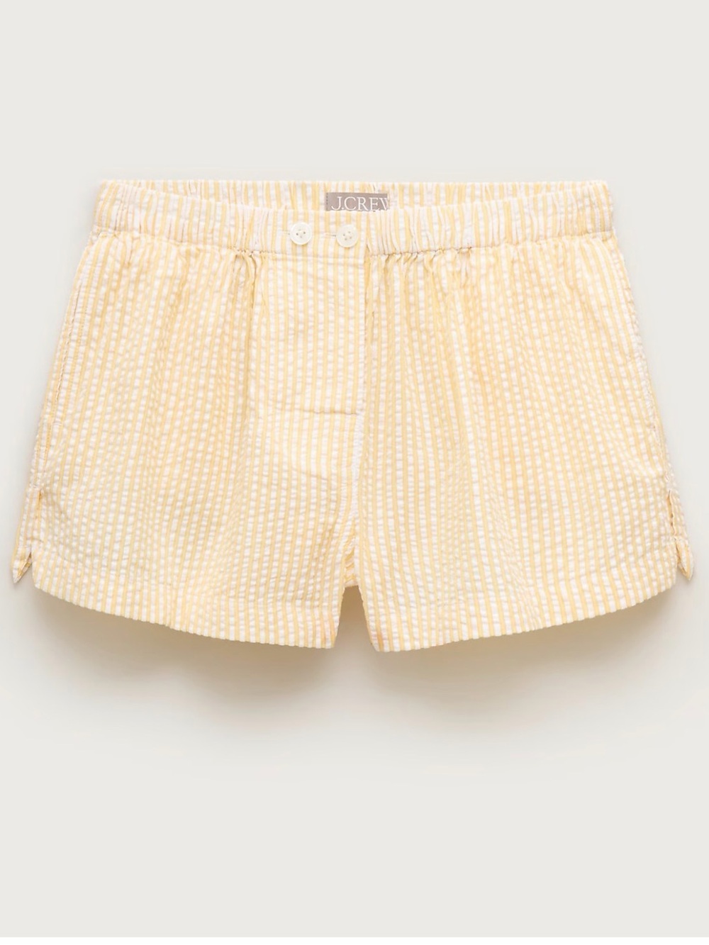 J.Crew Butter Yellow Seersucker Boxer Shorts